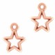 Metalen bedel open Ster 14x10mm Rose goud